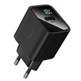 СЗУ USB Hoco CS81A (18W, QС3.0, с дисплеем) Черный