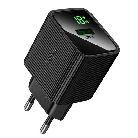 СЗУ USB Hoco CS81A (18W, QС3.0, с дисплеем) Черный 
