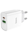 СЗУ USB/Type-C Hoco C80A (20W, QC3.0, PD, 2 порта,) Белый