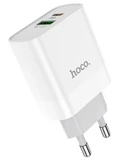 СЗУ USB/Type-C Hoco C80A (20W, QC3.0, PD, 2 порта,) Белый