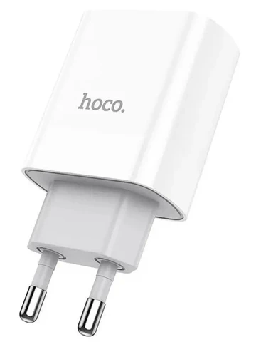 СЗУ USB/Type-C Hoco C80A (20W, QC3.0, PD, 2 порта,) Белый 