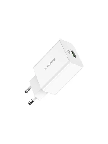 СЗУ USB Borofone BA21A (18W, QС3.0) Белый 