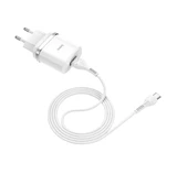 СЗУ USB Hoco C12Q (18W, QС3.0, кабель Type-C) Белый