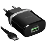 СЗУ USB Hoco C12Q (18W, QС3.0) Черный