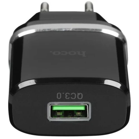 СЗУ USB Hoco C12Q (18W, QС3.0) Черный