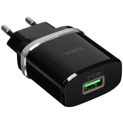 СЗУ USB Hoco C12Q (18W, QС3.0) Черный 