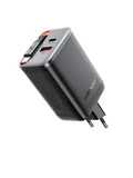 СЗУ USB/Type-C Acefast A111 (67W, QC3.0, PD, 2 порта, GaN, выдвижной кабель Type-C) Черный