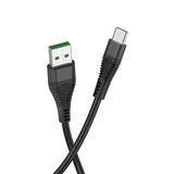 Кабель USB - Type-C Hoco U53 (5A, оплетка нейлон, 1.2 м) Черный