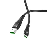 Кабель USB - Type-C Hoco U53 (5A, оплетка нейлон, 1.2 м) Черный