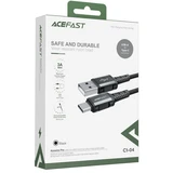 Кабель USB - Type-C Acefast C1-04 (3A, оплетка нейлон, 1.2 м) Черный