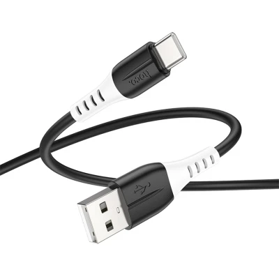 Кабель USB - Type-C Hoco X82 (3A, силикон, термостойкий) Черный 