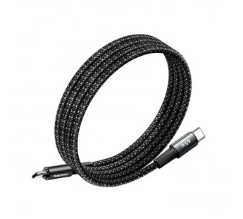 Кабель Type-C - Type-C Remax CB07 (65W, PD, оплетка нейлон, магнитное крепление, 1,2 м) Черный