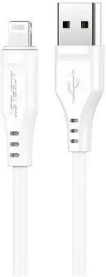 Кабель USB - Lightning Acefast C3-02 (2.4A, MFI, 1.2 м) Белый 