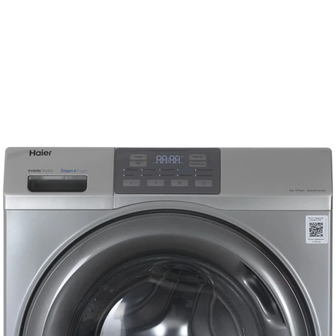 Стиральная машина Haier HW60-BP12919AS Silver инвертор, 6кг, 39.4см, серый люк 