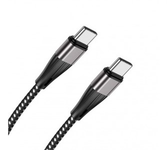 Кабель Type-C - Type-C BC X57 (5A, оплетка нейлон) Черный НФ-00000448