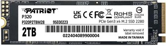 Накопитель SSD 2Tb Patriot P320 (P320P2TBM28) M.2 PCI-E x4 2280 НФ-00001812